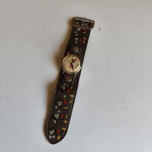 1970s Ingersoll 32MM Mickey Mouse Thick Cuff Band Watch Unisex Novelty Disney